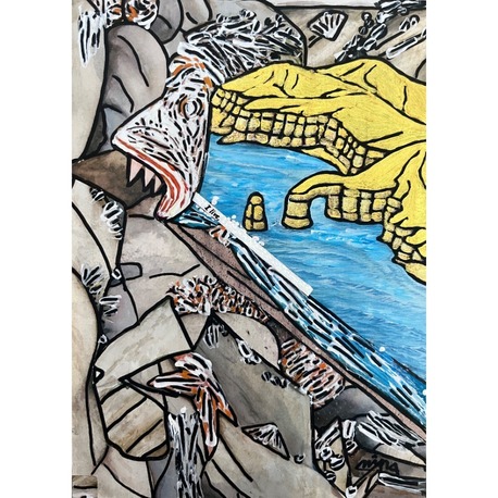 21x15cm Kâğıt üzerine Karışık Teknik • Mixed Media on Paper • Bachmann 28/30