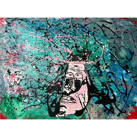 80x103cm Kâğıt üzerine Akrilik• Acrylic on Paper • Hayret • Astonishment