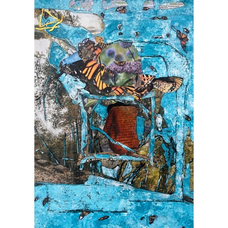 62x46cm Mukavva üzerine Karışık Teknik • Mixed Media on Cardboard • Kelebek • Butterfly