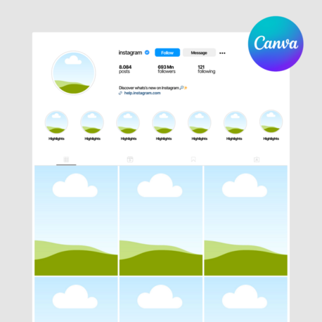 Instagram Akış Planlayıcı (Canva Şablonu)