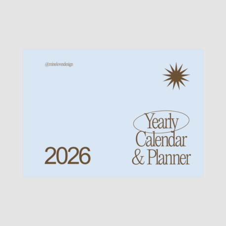 2026 Yıllık Takvim & Planlayıcı (Dijital)