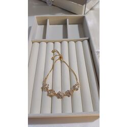 Çiçek taşlı gold bileklik 