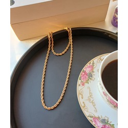 Burgulu zincir gold set