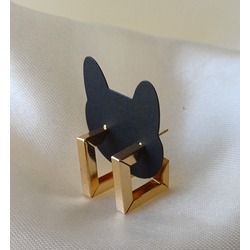 Kare gold küpe
