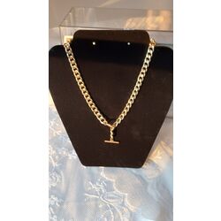 İçe geçmeli zincir çelik gold kolye 
