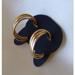 3'lü halka gold küpe