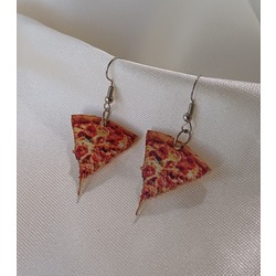 Pizza dilimi küpe