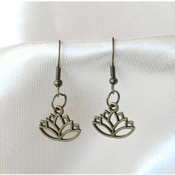 Bronz lotus küpe