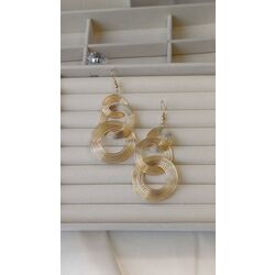 Halkalı sallanan gold küpe 