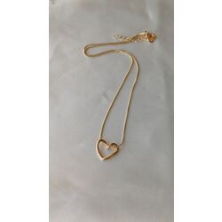 Kalpli gold çelik kolye