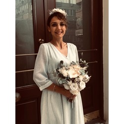 Belle Şoklanmış Gelin Buketi & Yaka Çiçeği