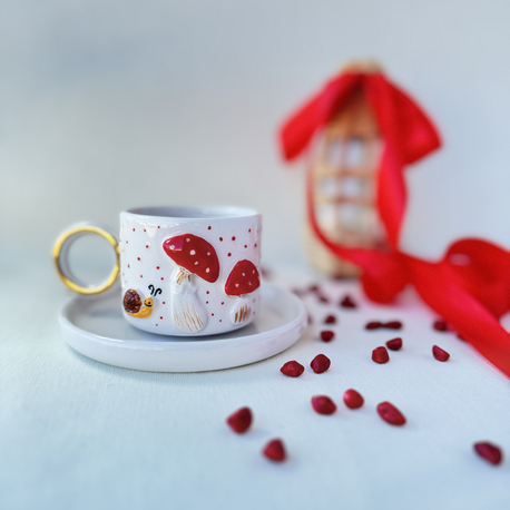 Mantar Dekorlu Mug