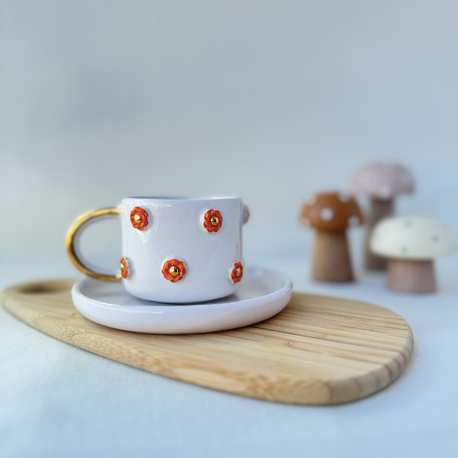 Çiçek Dekorlu Mug