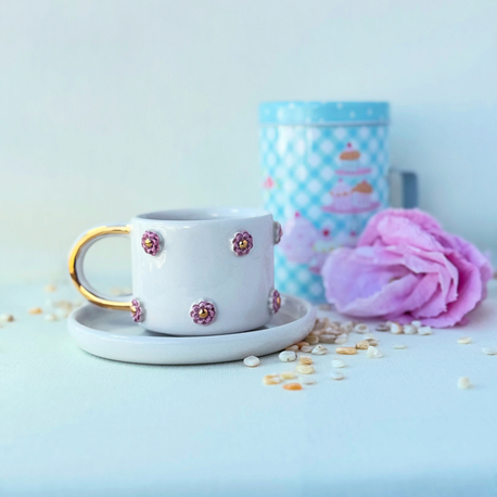 Çiçek Dekorlu Mug