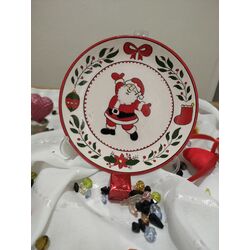 18 cm Noel Baba Seramik Tabak
