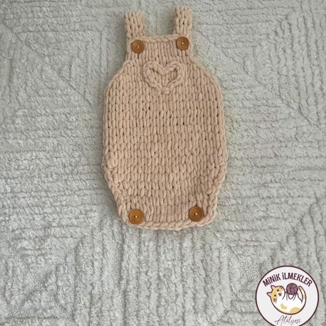 Bebek Salopet Tulum – Bal Köpüğü, 1 Yaş – Alize Puffy, El Örgüsü