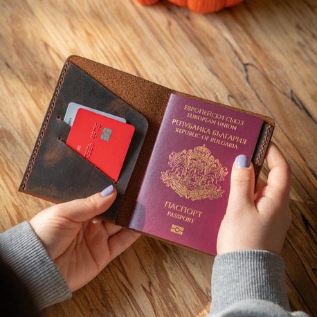 minimal X Pasaport Kılıfları - Gerçek Deri & El Yapımı