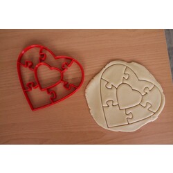 kalp puzzle kurabiye kalıbı 