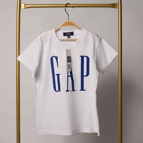 Beyaz Gap Mavi Baskılı Çocuk T-shirt