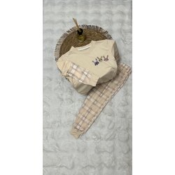 Bunny Face Nakış İşleme Kız Çocuk Pijama Takımı