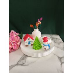 Dekoratif vazo mum set 