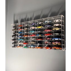49’lu Kapaklı Pleksi 1/64 Arabalar için Diecast Model Araç Sergileme Rafı