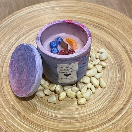 Minora Candles | Meyve Rüyası-Meyve Kokulu, Dekoratif Lüks Beton