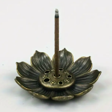 Metal Lotus Çiçek Tütsülük
