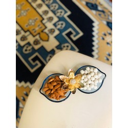 Paşabahçe 2 Bölmeli Cam Sunum Tabağı | Mavi