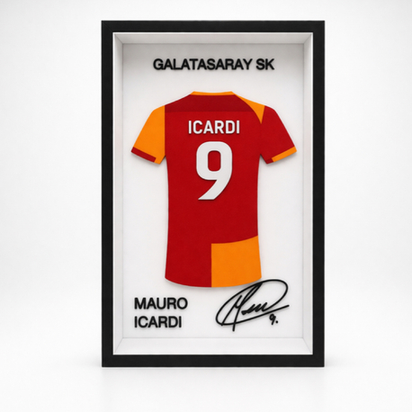 MAURO ICARDI - GALATASARAY İMZALI FORMA MASA SÜSÜ