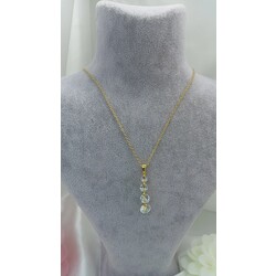 Çelik taşlı kolye 