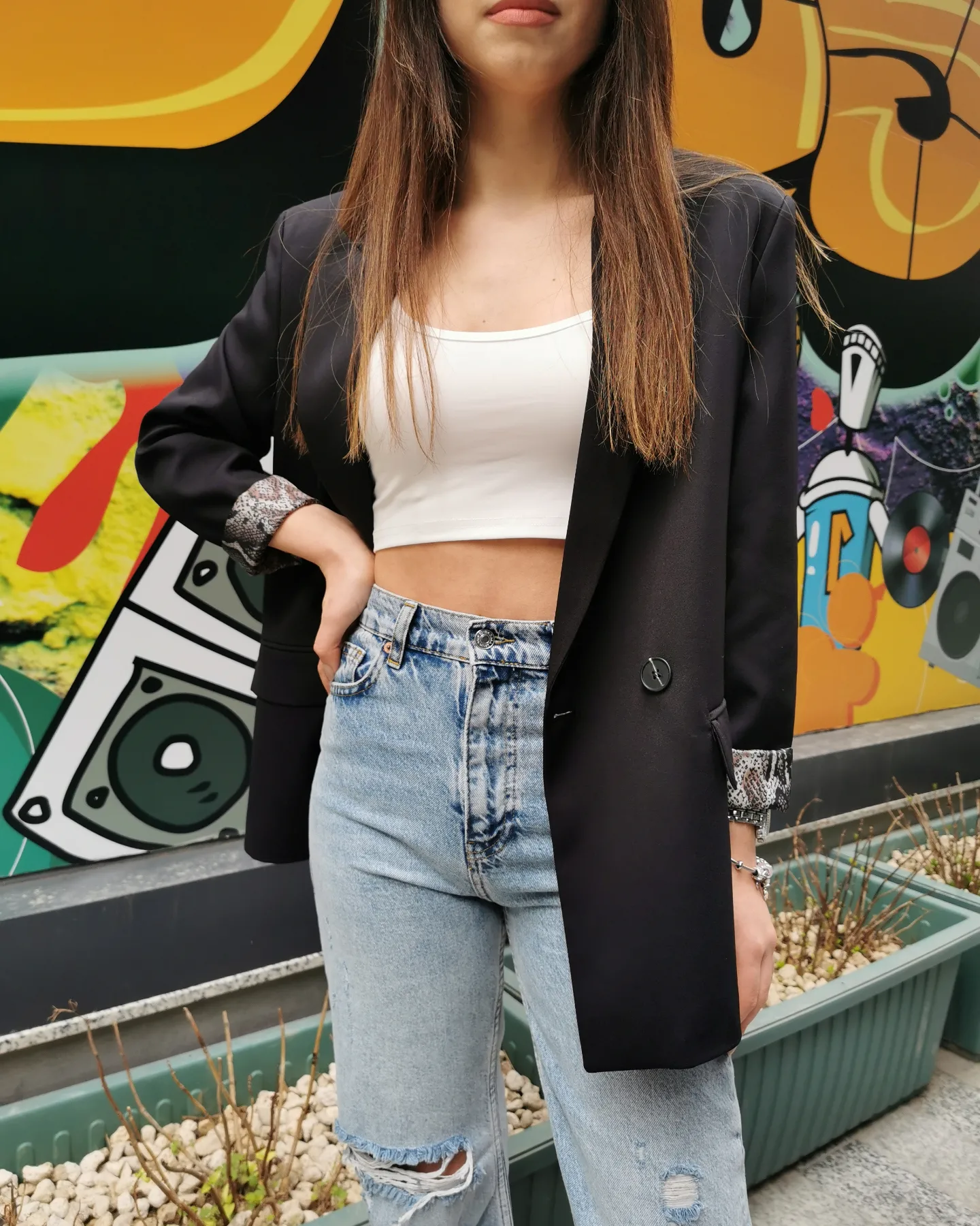 Siyah blazer ceket 