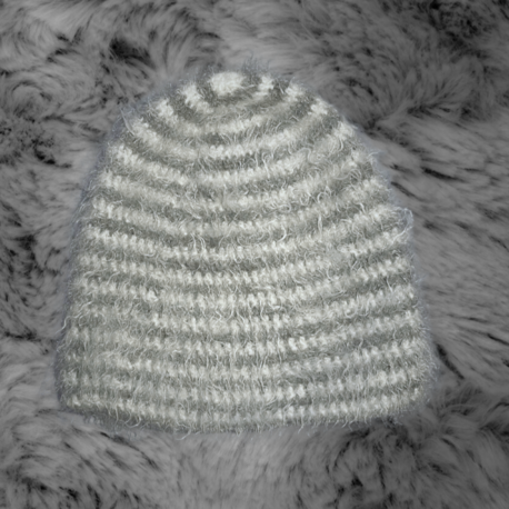 2 Renkli Fluffy Brushed Mohair Beanie