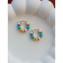 Pastel halka küpe