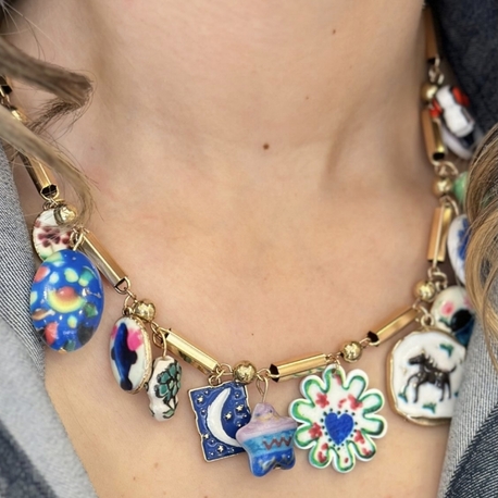 Renkli charm kolye