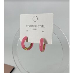Pembe halka küpe