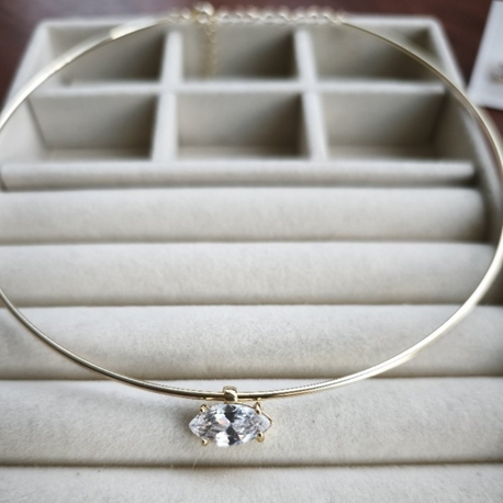 Tektaş choker kolye