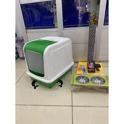 2. KEDİ BAŞLANGIÇ SETİ KEDİ TUVALETİ, TIRMALAMA TAHTASI..