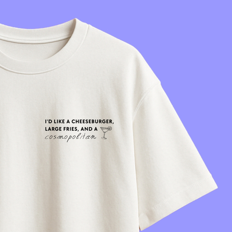 T-Shirt Donna Carrie, Samantha, Charlotte, Miranda & Me - Bradshaw New York Manhattan Shirt - Linea Classic - 100% Cotone 185 gr/mq (S, Bianco