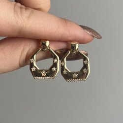 Yıldız Detay Vintage Küpe | Çelik