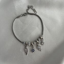 El-Güneş-Kanat Silver Charm Bileklik | Çelik