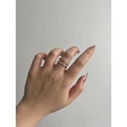 VIP Minimal Taş Detaylı Kemik Yüzük