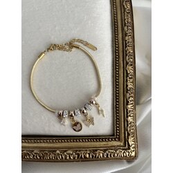 Kelebek-Damla-Şimşek Charm Bileklik | Çelik