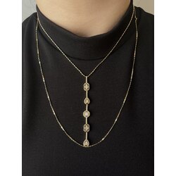 VIP Damla Taşlı Baget Y Kolye