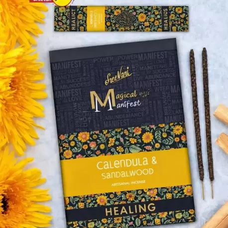 Sandal&Aynı Sefa Sree Vani Magical Manifest Sanatsal Doğal El Yapımı Kalite Tütsü ( 6 Adet)