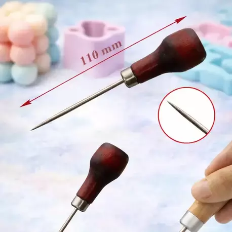 Silikon Mum Kalıbı Fitil Deliği Delme Aparatı