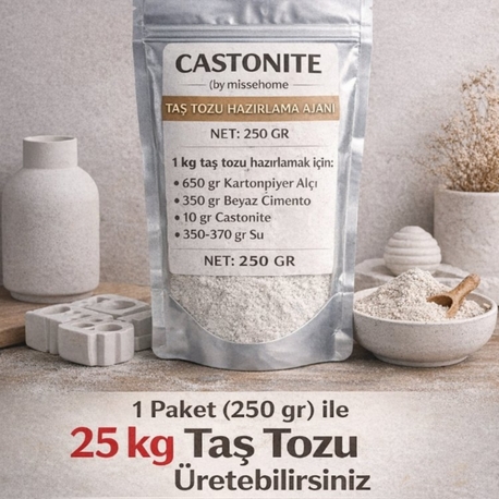 Castonite Taş Tozu Hazırlama Ajanı (Hızlı Donan Güçlü Formül)