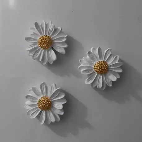 Papatya Set Magnet 6 Lı Buzdolabı Süsü Hediyelik Eşya Dekoratif Aksesuar