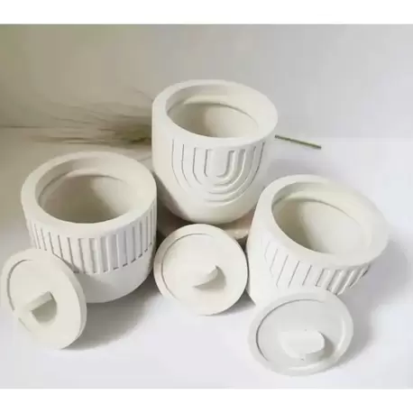 DEKORATİF KAPAKLI BETON ORGANİZER KUTU