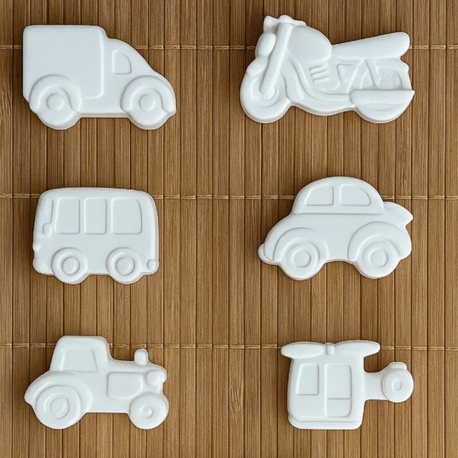6 Adet (3D) Sevimli Taşıtlar Figürlü Taş Boyama Seti Çocuk Gelişimi Etkinlik